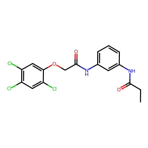 N-(3-{[(2,4,5-trichlorophenoxy)acetyl]amino}phenyl)propanamide structure