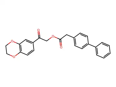 2-(2,3-Dihydro-1,4-benzodioxin-6-yl)-2-oxoethyl biphenyl-4-ylacetate structure