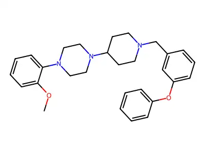 1-(2-Methoxyphenyl)-4-[1-[(3-phenoxyphenyl)methyl]piperidin-4-yl]piperazine structure