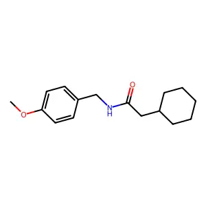 2-cyclohexyl-N-(4-methoxybenzyl)acetamide structure