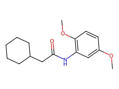 2-cyclohexyl-N-(2,5-dimethoxyphenyl)acetamide structure