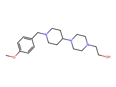 2-[4-[1-[(4-Methoxyphenyl)methyl]piperidin-4-yl]piperazin-1-yl]ethanol structure