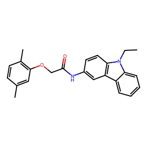 2-(2,5-dimethylphenoxy)-N-(9-ethyl-9H-carbazol-3-yl)acetamide structure
