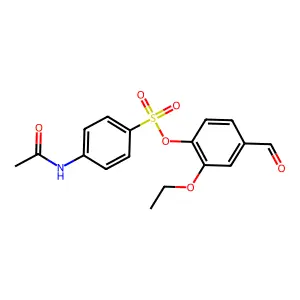 2-Ethoxy-4-formylphenyl 4-(acetylamino)benzenesulfonate structure