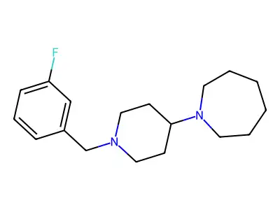 1-[1-(3-Fluorobenzyl)piperidin-4-yl]azepane structure