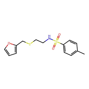 N-[2-(furan-2-ylmethylsulfanyl)ethyl]-4-methylbenzenesulfonamide structure
