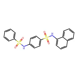 N-1-naphthyl-4-[(phenylsulfonyl)amino]benzenesulfonamide structure