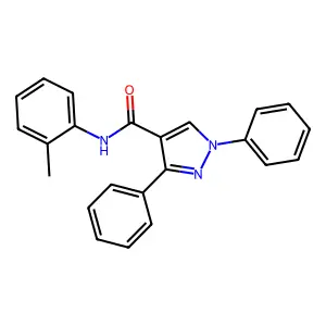 N-(2-methylphenyl)-1,3-diphenyl-1H-pyrazole-4-carboxamide structure