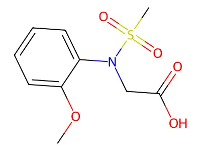N-(2-methoxyphenyl)-N-(methylsulfonyl)glycine structure