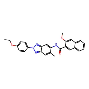 N-[2-(4-ethoxyphenyl)-6-methyl-2H-benzotriazol-5-yl]-3-methoxynaphthalene-2-carboxamide structure