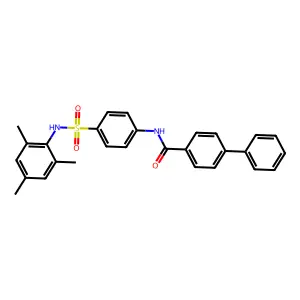 4-phenyl-N-[4-[(2,4,6-trimethylphenyl)sulfamoyl]phenyl]benzamide structure