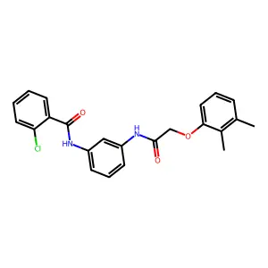 2-chloro-N-[3-[[2-(2,3-dimethylphenoxy)acetyl]amino]phenyl]benzamide structure