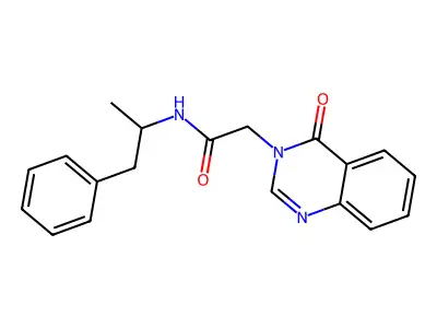 2-(4-oxoquinazolin-3-yl)-N-(1-phenylpropan-2-yl)acetamide structure