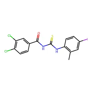 3,4-dichloro-N-[(4-iodo-2-methylphenyl)carbamothioyl]benzamide structure