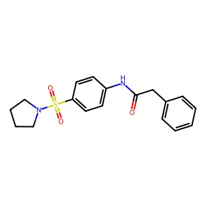 2-phenyl-N-[4-(1-pyrrolidinylsulfonyl)phenyl]acetamide structure