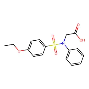 N-[(4-ethoxyphenyl)sulfonyl]-N-phenylglycine structure
