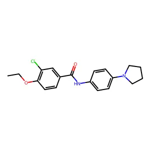 3-chloro-4-ethoxy-N-[4-(pyrrolidin-1-yl)phenyl]benzamide structure