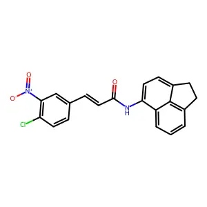 (E)-3-(4-chloro-3-nitrophenyl)-N-(1,2-dihydroacenaphthylen-5-yl)prop-2-enamide structure