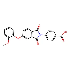 4-(5-(2-Methoxyphenoxy)-1,3-dioxoisoindolin-2-yl)benzoic acid structure