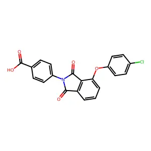 4-[4-(4-Chlorophenoxy)-1,3-dioxoisoindol-2-yl]benzoic acid structure
