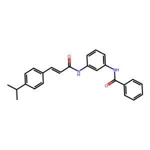 N-[3-[[(E)-3-(4-propan-2-ylphenyl)prop-2-enoyl]amino]phenyl]benzamide structure