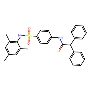 N-{4-[(mesitylamino)sulfonyl]phenyl}-2,2-diphenylacetamide structure