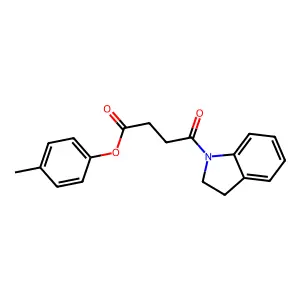 4-methylphenyl 4-(2,3-dihydro-1H-indol-1-yl)-4-oxobutanoate structure