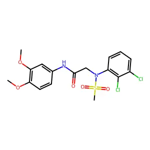 2-(2,3-dichloro-N-methylsulfonylanilino)-N-(3,4-dimethoxyphenyl)acetamide structure