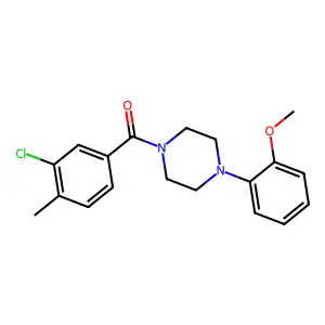 (3-Chloro-4-methylphenyl)-[4-(2-methoxyphenyl)piperazin-1-yl]methanone structure