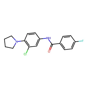 N-(3-chloro-4-pyrrolidin-1-ylphenyl)-4-fluorobenzamide structure