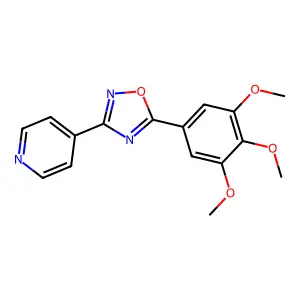 4-[5-(3,4,5-Trimethoxyphenyl)-1,2,4-oxadiazol-3-yl]pyridine structure