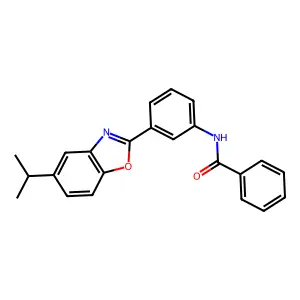 N-{3-[5-(propan-2-yl)-1,3-benzoxazol-2-yl]phenyl}benzamide structure