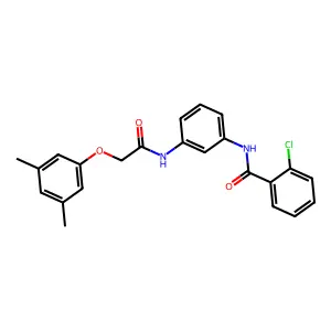 2-chloro-N-(3-{[(3,5-dimethylphenoxy)acetyl]amino}phenyl)benzamide structure