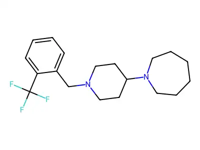 1-{1-[2-(Trifluoromethyl)benzyl]piperidin-4-yl}azepane structure