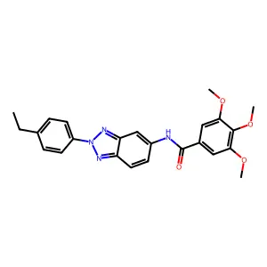 N-[2-(4-ethylphenyl)benzotriazol-5-yl]-3,4,5-trimethoxybenzamide structure