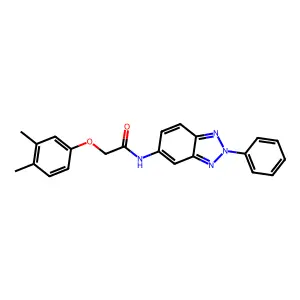 2-(3,4-dimethylphenoxy)-N-(2-phenylbenzotriazol-5-yl)acetamide structure