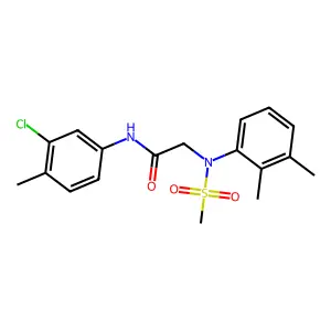 N-(3-chloro-4-methylphenyl)-2-(2,3-dimethyl-N-methylsulfonylanilino)acetamide structure