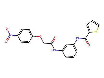 N-(3-{[(4-nitrophenoxy)acetyl]amino}phenyl)thiophene-2-carboxamide structure