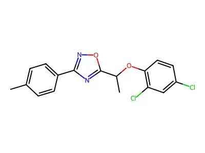 5-[1-(2,4-Dichlorophenoxy)ethyl]-3-(4-methylphenyl)-1,2,4-oxadiazole structure