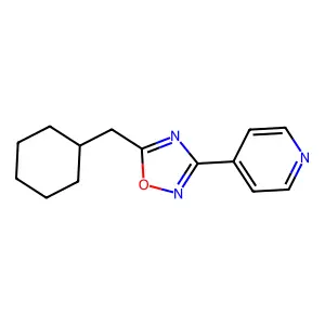 5-(Cyclohexylmethyl)-3-pyridin-4-yl-1,2,4-oxadiazole structure
