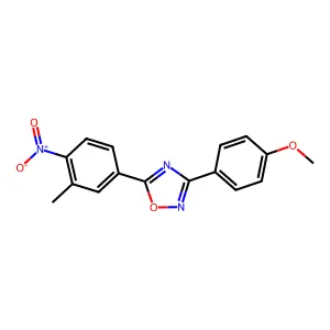 3-(4-Methoxyphenyl)-5-(3-methyl-4-nitrophenyl)-1,2,4-oxadiazole structure