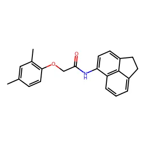 N-(1,2-dihydroacenaphthylen-5-yl)-2-(2,4-dimethylphenoxy)acetamide structure