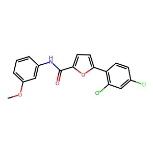 5-(2,4-dichlorophenyl)-N-(3-methoxyphenyl)furan-2-carboxamide structure