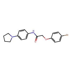 2-(4-bromophenoxy)-N-(4-pyrrolidin-1-ylphenyl)acetamide structure