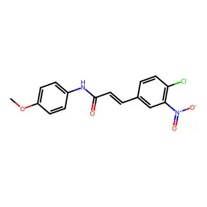 (E)-3-(4-chloro-3-nitrophenyl)-N-(4-methoxyphenyl)prop-2-enamide structure