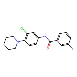 N-(3-chloro-4-piperidin-1-ylphenyl)-3-methylbenzamide structure