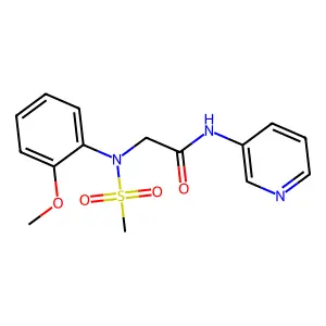 2-(2-methoxy-N-methylsulfonylanilino)-N-pyridin-3-ylacetamide structure