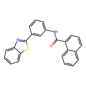 N-[3-(1,3-benzothiazol-2-yl)phenyl]naphthalene-1-carboxamide structure