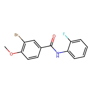 3-bromo-N-(2-fluorophenyl)-4-methoxybenzamide structure