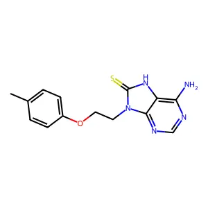 6-Amino-9-(2-p-tolyloxy-ethyl)-9H-purine-8-thiol structure